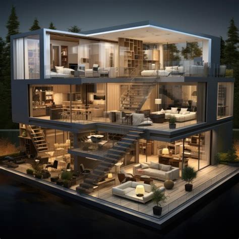 Premium AI Image | Virtual Reality Residence 3D House Model Wonders