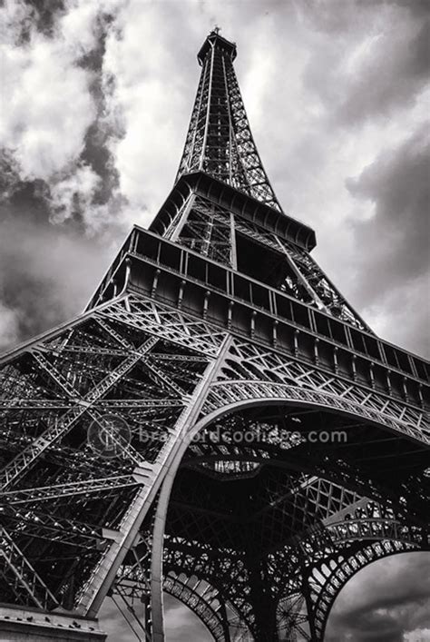 Eiffel Tower Paris France Black & White Print - Etsy