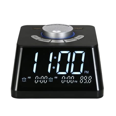 Smart Alarm Clocks For Bedrooms Night Light Digital Alarm Clock With FM ...