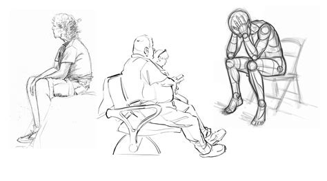 Male Drawing Sitting Poses