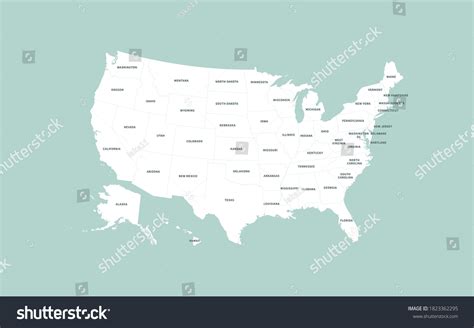 Map Usa State Names Stock Vector (Royalty Free) 1823362295 | Shutterstock