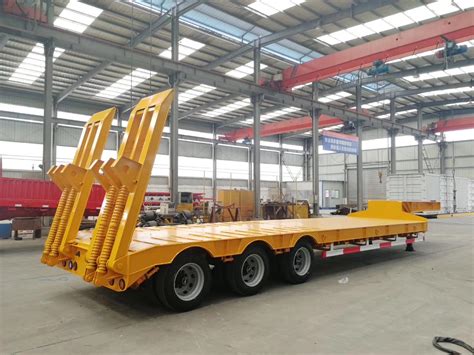 Luen 3 axle low bed semi trailer hot 18 meter long low bed trailer from China manufacturer ...