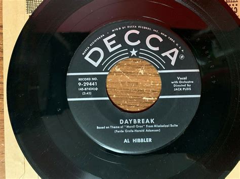 1955 Al Hibbler "Unchained Melody/Daybreak" 45 RPM 7" Record | eBay