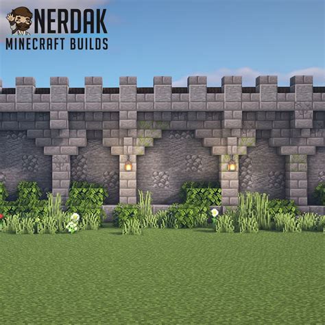 (9) Medieval Stone Wall : Minecraft | Minecraft castle, Minecraft ...