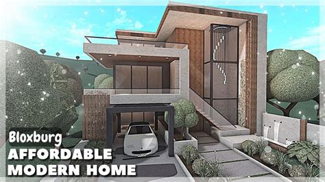 a modern house is shown with the words bloxburg afforable modern home