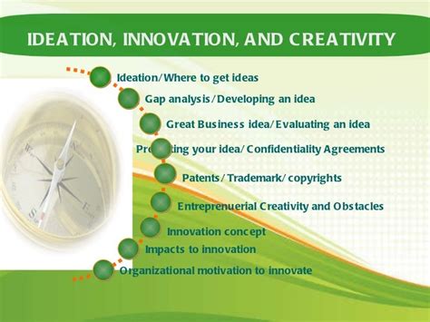 Ideation, Innovation and Creativity