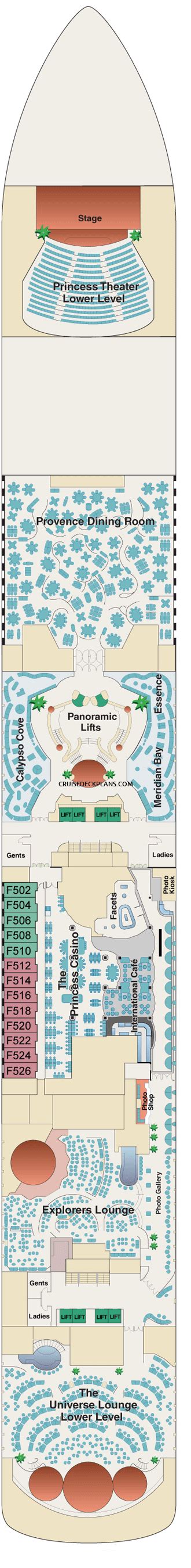 Coral Princess Deck Plans, Layouts, Pictures, Videos