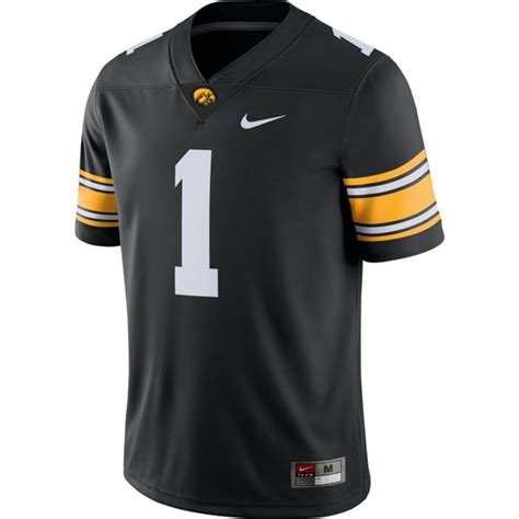 Iowa Hawkeyes #1 Black Football Jersey