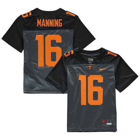 Youth Nike Peyton Manning Gray Tennessee Volunteers Replica Team ...