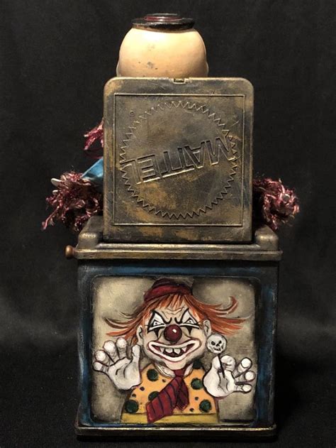 CrEePy Clown "Jack" in the Box OOAK Art VINTAGE Mattel Toy Zombie HALLOWEEN | eBay (With images ...