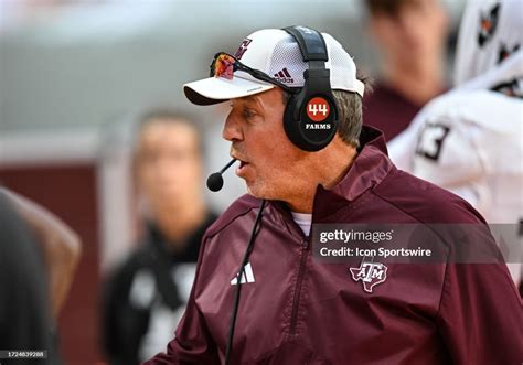 Texas A&M Aggies head coach Jimbo Fisher coaches during the college... News Photo - Getty Images