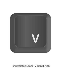 Vector Letter V Black On Keyboard Stock Vector (Royalty Free ...