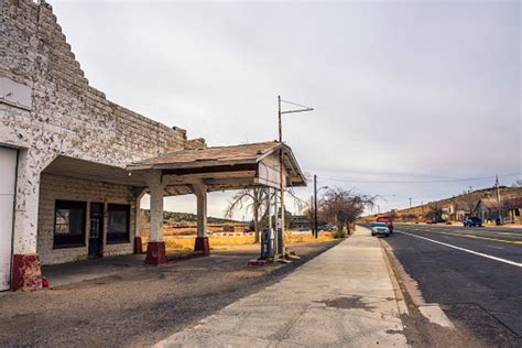 Abandoned Gas Station On Historic Route 66 In Arizona Stock Photo ...