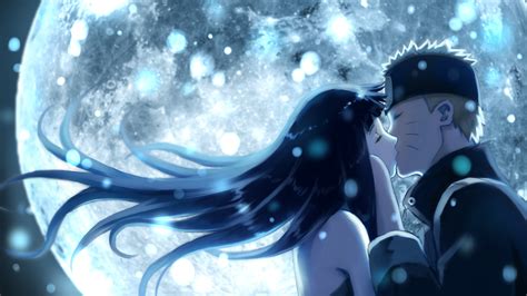 Naruto & Hinata Moonlight Kiss HD Wallpaper by 浅忆