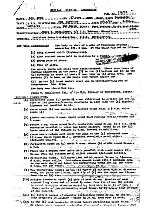 Autopsyfiles.org: Jonestown Autopsies: Leo Ryan Autopsy Report