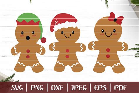 Gingerbread SVG, Christmas Gingerbread Man Cut Files (349944) | SVGs | Design Bundles