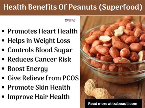 10 Peanuts Benefits For Health, Nutrition, Side Effects | Trabeauli