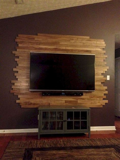 Wood Pallet Accent Wall TV Ideas | Diy tv wall mount, Tv wall decor, Wood pallet wall