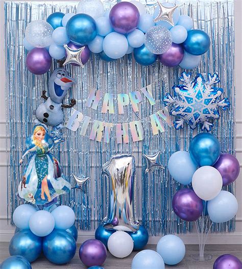 Disney Frozen Birthday Balloon Kit/ Set, Disney Frozen theme party decoration, Frozen Garland ...