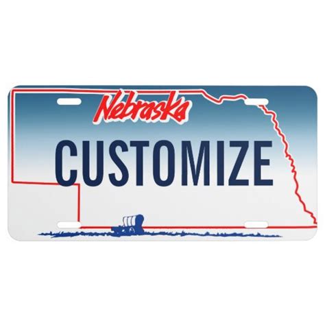 Nebraska Custom License Plate | Zazzle