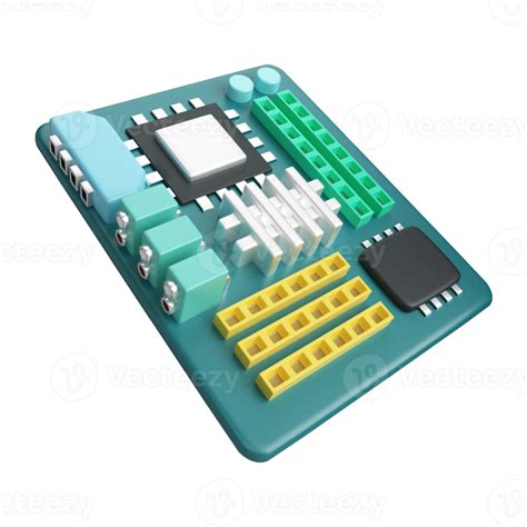 Motherboard 3D Illustration Icon 13249732 PNG