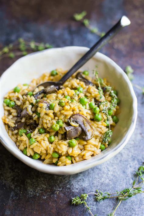 Mushroom and Pea Risotto | Food with Feeling