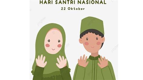 30 Gambar Ilustrasi Menarik Hari Santri Nasional 2023, Ada Versi PNG, Cocok untuk Desain Poster ...