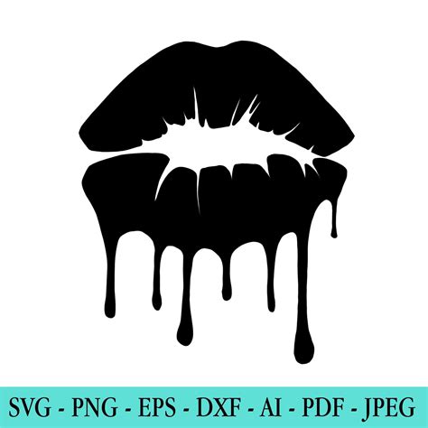 Silhouette Lips Svg, PNG, BLM Svg, PNG Svg Files for Cricut, Silhouette ...