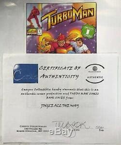 Turbo Man Comic Book Cover From The Movie Jingle All The Way 1996 withCoA