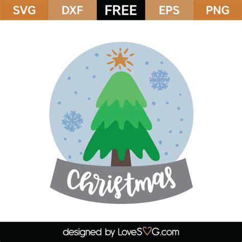 Snow Globe SVG Cut File - Lovesvg.com