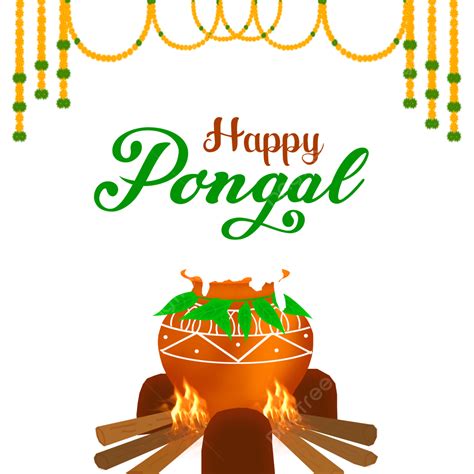 Happy Pongal Indian Harvest Fruit Festival Celebration Design, Pongal ...