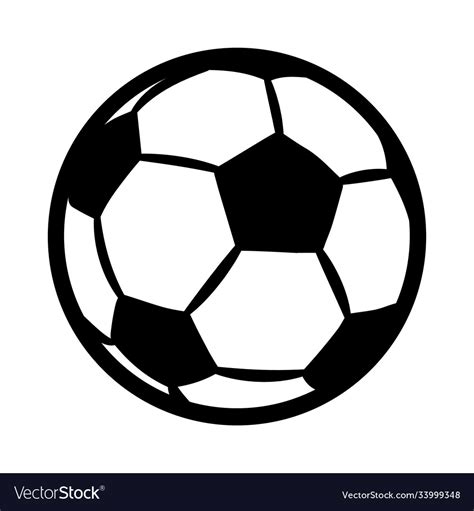 Football ball soccer ball silhouette Royalty Free Vector