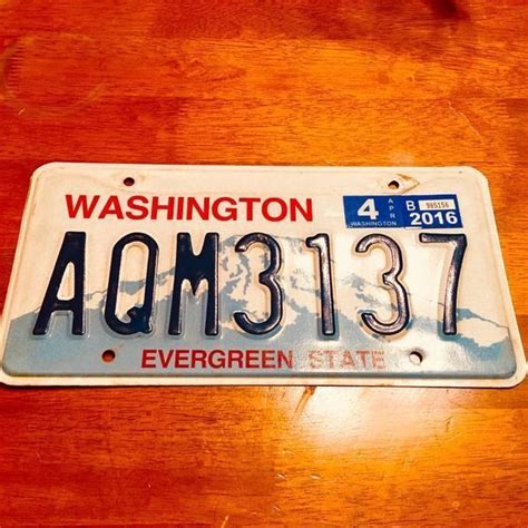 2016 Washington License Plate AQM3137 | License plate, Plates, Washington