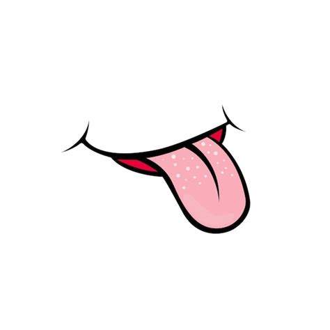 Premium Vector | Tongue vector illustration in cartoon style tongue ...