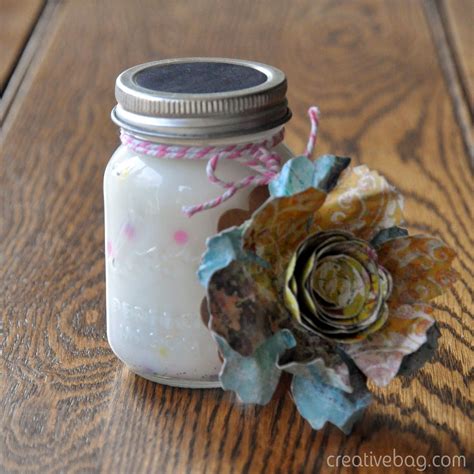 the creative bag blog: diy candle favors using our love-ly mini mason jars