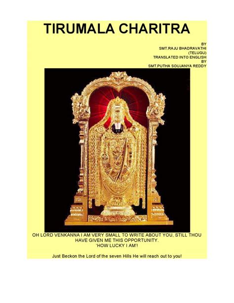 TIRUMALA TEMPLE HISTORY by surya naidus - Issuu