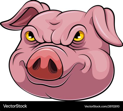 Head an pig cartoon Royalty Free Vector Image - VectorStock