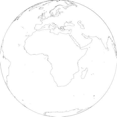 Map of Globe of Africa Outline 6688509 Vector Art at Vecteezy