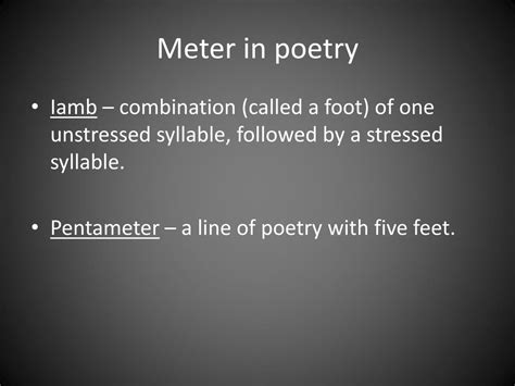 PPT - Meter in poetry PowerPoint Presentation, free download - ID:1931519