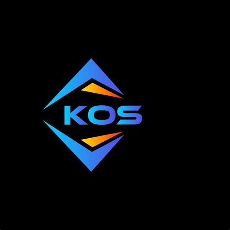 KOS abstract technology logo design on Black background. KOS creative ...