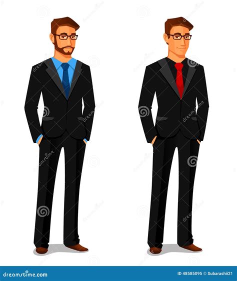 Young man in business suit stock vector. Illustration of businessman ...