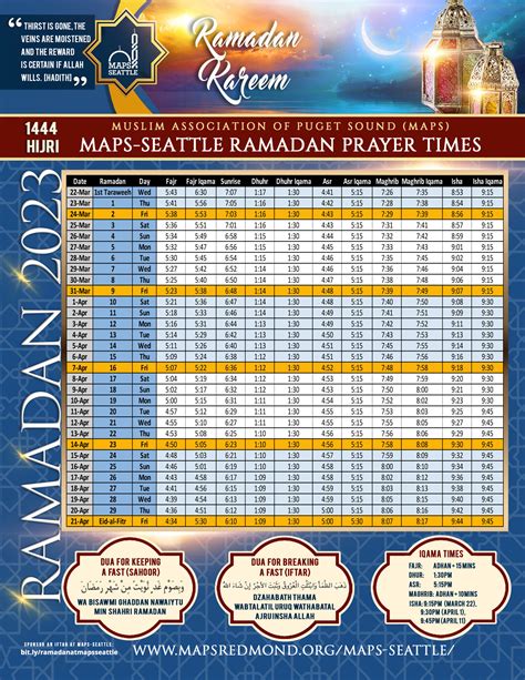 Ramadan Seattle - MAPS