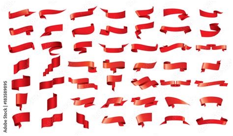 vector red ribbon Stock Vector | Adobe Stock