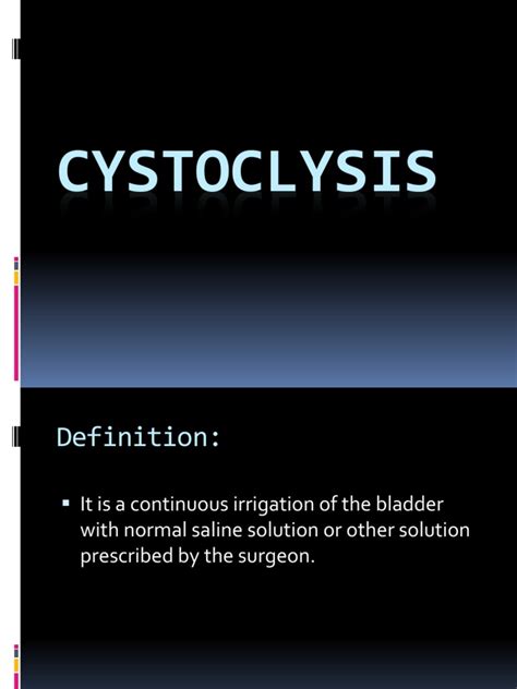 Cystoclysis | PDF