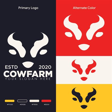 simple minimalist cow head logo design 9387610 Vector Art at Vecteezy