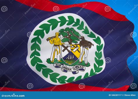 Flag of Belize - Central America Stock Image - Image of travel ...