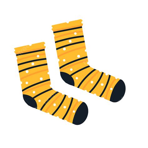 Cartoon Socks Clipart Transparent PNG Hd, Yellow Cartoon Long Socks, Sock, Yellow, Cartoon ...