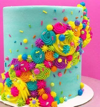 Neon rainbow cake – Artofit