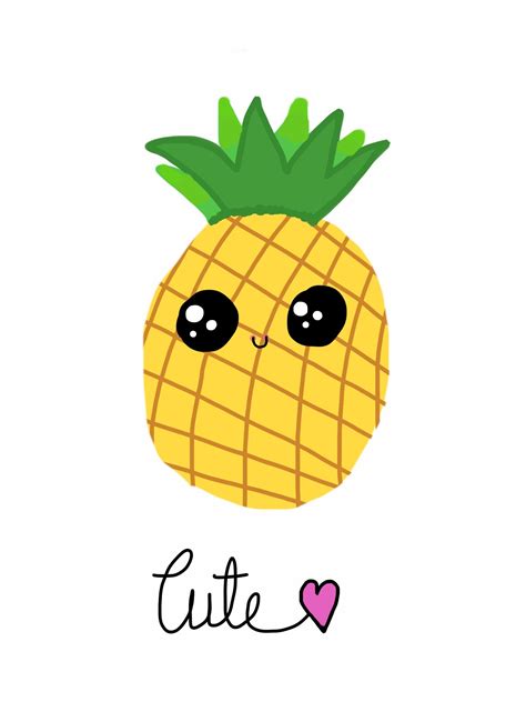 A cute pineapple ️🍍 drawn by Tanvi Singh pinterest: @singhtanvi ...