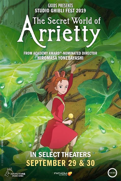 The Secret World of Arrietty - Studio Ghibli Fest 2019 Movie Poster